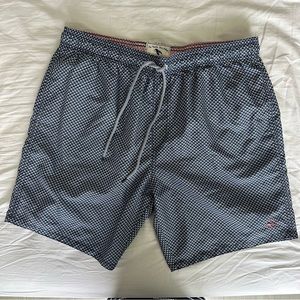 Ted Baker London | Geometric Swim Shorts | Navy | Size 5 (XL)